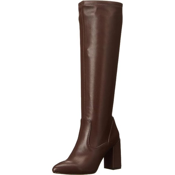 Franco Sarto Shoes - Franco Sarto Katherine Knee High Boot Dark Brown Faux Leather 7